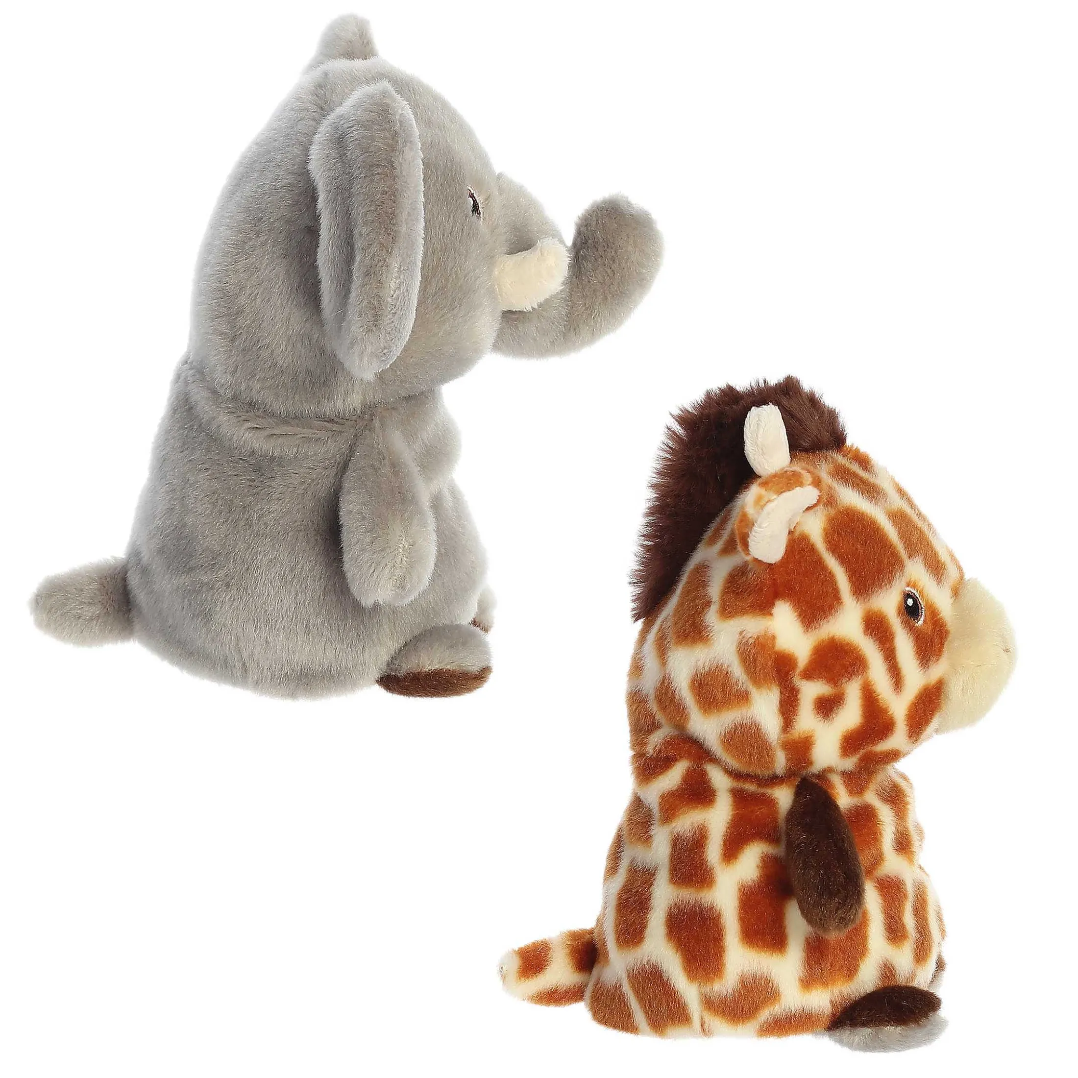 Aurora® - Eco Nation - Reversible Eco Pairs - 6.5" Elephant And Giraffe
